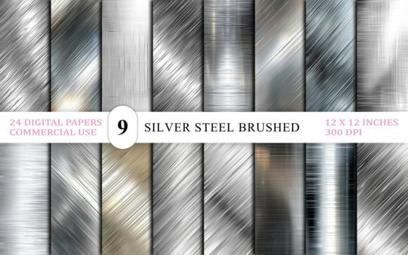 Download Brushed Chrome &amp; Industrial Metal Textur - Text Collection
