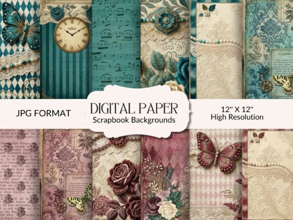 Download Vintage Victorian Scrapbook Paper - Vintage Collection
