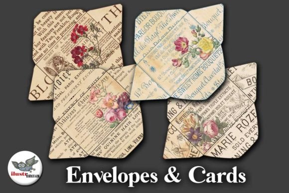 Download Vintage Perfume Ads Envelopes and Cards - Vintage Collection