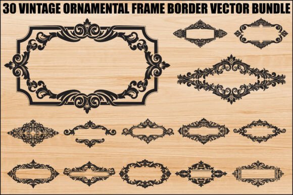 Download Vintage Ornamental Frame Border Bundle - Vintage Collection