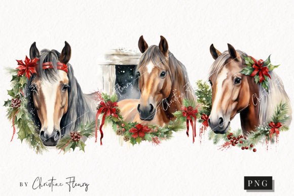 Download Vintage Festive Horses Clipart - Vintage Collection