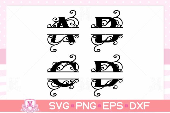 Download Split Monogram Alphabet SVG, Font, Text - Text Collection