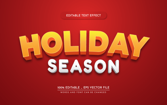 Download Holiday Season 3D Editable Text Effect - Premium Resources